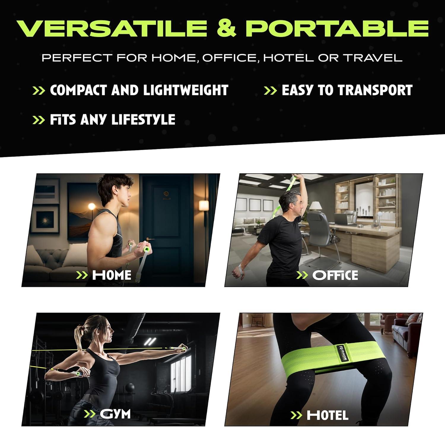 image:imageEx Kit Home Gym Equipment with Carry Bag 10Pcs Resistance Bands Kit with Handles Door Anchor Jump Rope Booty Bands amp More Full Body Workout Bands Set for Strength Cardio amp FlexibilityGray