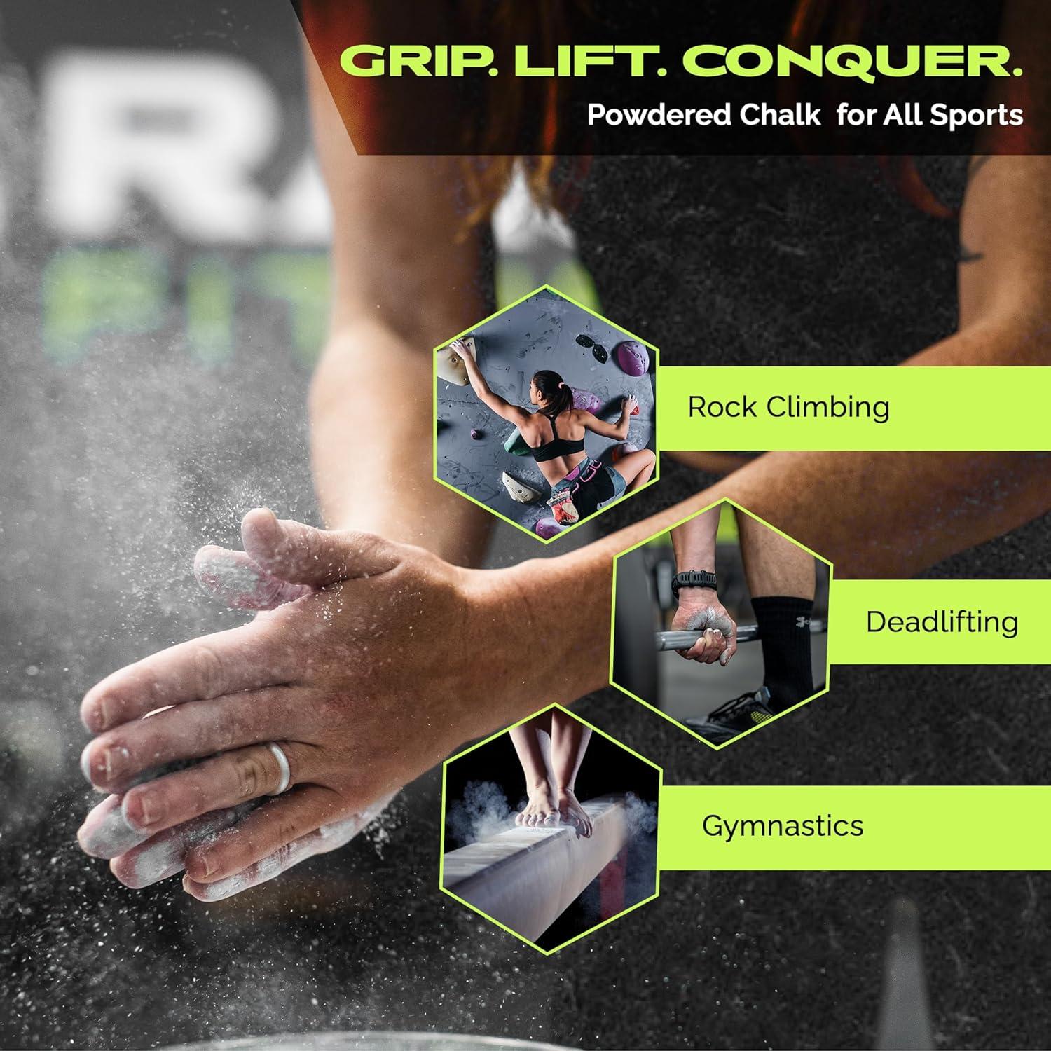 image:imageRage Fitness Gym Chalk Magnesium Carbonate Athletic Chalk for Excellent Grip Gym Workout Grip Chalk for Weightlifting amp GymnasticsFine Powder Chalk