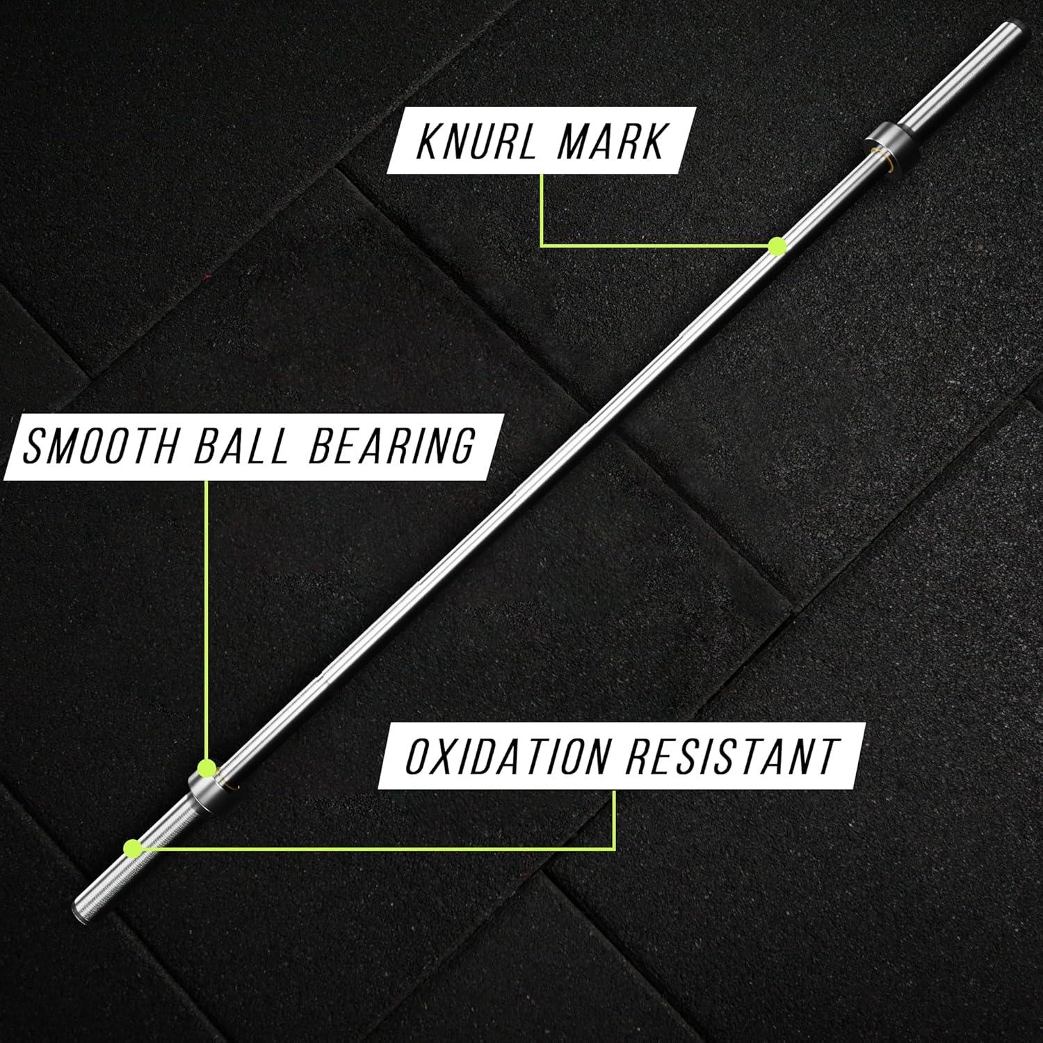 image:imageRage Fitness Olympic Training Barbell 6FT 15LB 300LB Capacity OR 7FT 45LB 1500LB Capacity Home amp Commercial Gym Weightlifting Bar for Squats Deadlifts Bench Press amp Strength Training7