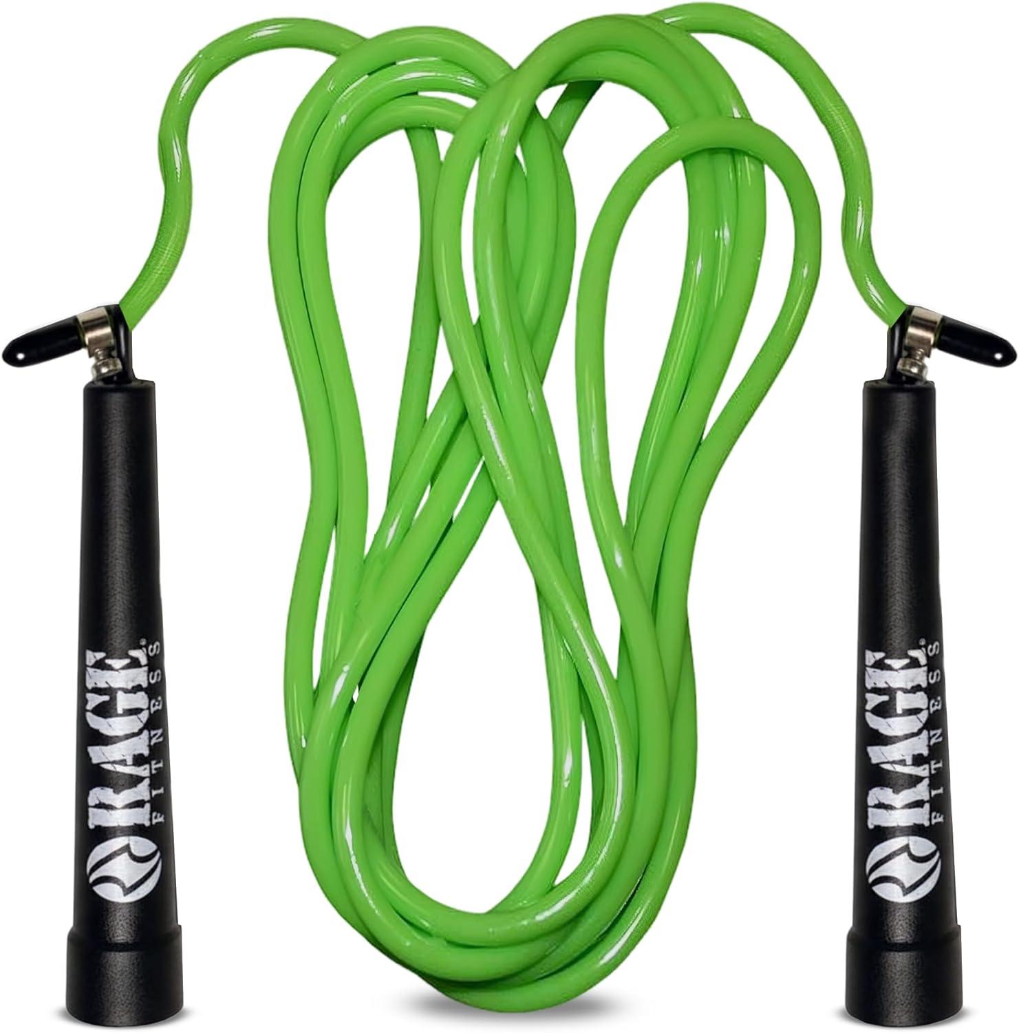 image:imageRage Fitness R2 Jump Rope Green PVC Training Rope with Speed Bearing Handles