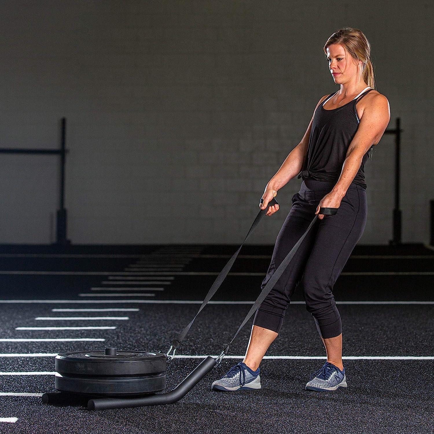 image:imageRage Fitness R2 Weight Training Pull Sled with Harness 90 LBS Capacity amp 65 Feet Strap Power Speed Sled Ideal for Endurance and Weight Training Compatible with Bumper Plates Black