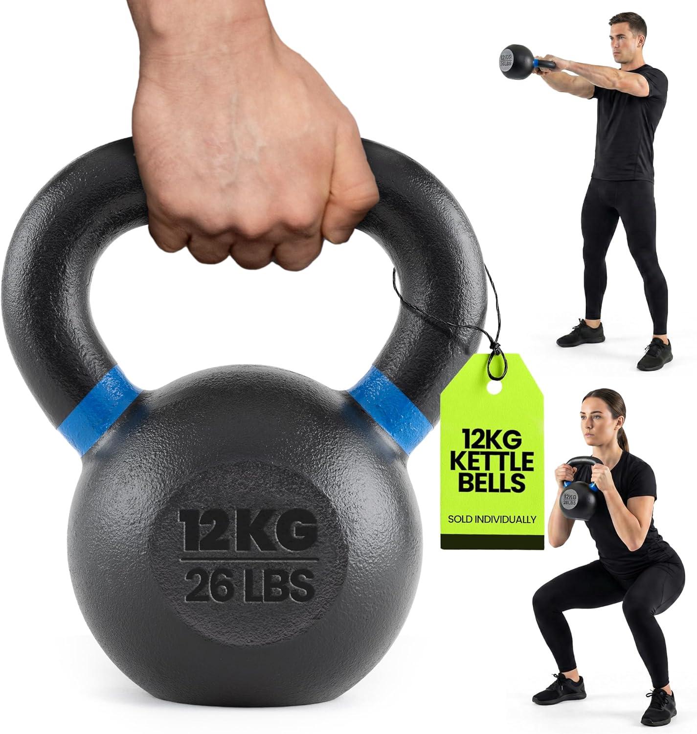 image:imageRage Fitness Single Cast Iron Kettlebell Powder Coated Wide Handle Weights for Core amp Glute Workouts Swings Squats Deadlifts Strength Endurance amp Flexibility for Men amp WomenRage 20