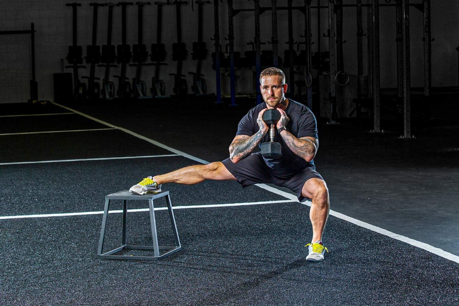 image:imageRage Fitness Steel Plyo Box 121824 Inch High AntiSlip PreAssembled Plyometric Jump Box for Home Gym Conditioning and Strength Training Sold Individually Plyometric Platform Step12 INCH