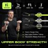 Ex Kit Home Gym Equipment with Carry Bag – 10Pcs Resistance Bands Kit with Handles, Door Anchor, Jump Rope, Booty Bands & More – Full Body Workout Bands Set for Strength, Cardio & Flexibility(Gray)