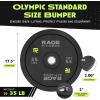 Olympic Bumper Plates, Rubber Formula With Steel Insert (10lb, 15lb, 25lb, 35lb, 45lb – SOLD INDIVIDUALLY), Olympic Weight Plates for Strength Training, Bench Press, Squats, Powerlifting