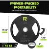 Rage Fitness Cast Iron Weight Plates, Rubber Coated, 2″ Steel Insert (5lb, 10lb, 25lb, 45lb – SOLD INDIVIDUALLY), Rubber Weight Plates for Strength Training, Bench Press, Squats, Powerlifting(45 Pounds)