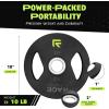Rage Fitness Cast Iron Weight Plates, Rubber Coated, 2″ Steel Insert (5lb, 10lb, 25lb, 45lb – SOLD INDIVIDUALLY), Rubber Weight Plates for Strength Training, Bench Press, Squats, Powerlifting(10 Pounds)