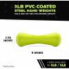 Rage Fitness Dumbbell Hand Weight (Sold in Pairs), PVC Coated, Texturized Rubber Exercise & Fitness Dumbbell for Home Gym Equipment Workouts Strength Training & Anti-Slip Free Weights for Women, Men(Green 3.0 Pounds)