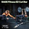 Rage Fitness EZ Curl Bar – 47 Inch, 2 inch | 17lbs Alloy Steel with Chrome Finish & Nylon Bushings EZ Bar with 400lbs Max Capacity – Home Gym Curling Bars for Weightlifting & Other Upper & Lower Body Movements