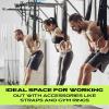 Rage Fitness Heavy-Duty Wall Mounted Pull Up Bar – 500 lbs Weight Capacity | Maintain Upper Body Strength & Core Stability | Space Efficient Steel Chin Up Black Bar for Home & Gym Versatile Workouts