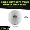 Rage Fitness Slam Ball,10, 15, 20lb Medicine Balls, Tread Texture For Firm Grip, Full Body Workout Dynamic Weighted Balls for Exercise, Smash Balls for Strength, Conditioning, Cardio and Core Workouts(20 LB)