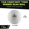 Rage Fitness Slam Ball,10, 15, 20lb Medicine Balls, Tread Texture For Firm Grip, Full Body Workout Dynamic Weighted Balls for Exercise, Smash Balls for Strength, Conditioning, Cardio and Core Workouts(15 lb)