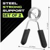 Rage Fitness Spring Collars (PACK OF 2), Olympic Standard Barbell Clips, High Carbon 2” Diameter Spring Clips, Chrome Finish Barbell Clips, Essential Weightlifting Clips, Adjustable 2” Barbell Collar