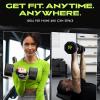 Rubber Coated Dumbbells – No Roll Design Easy-Grip Steel Knurled Handle, Weights Dumbbells Set for Strength Training – Ideal Weights Set for Home Gym – 10-60 LBS SOLD INDIVIDUALLY(Green Octo)
