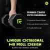 Rubber Coated Dumbbells – No Roll Design Easy-Grip Steel Knurled Handle, Weights Dumbbells Set for Strength Training – Ideal Weights Set for Home Gym – 10-60 LBS SOLD INDIVIDUALLY(Green Octo)