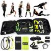 Ex Kit Home Gym Equipment with Carry Bag – 10Pcs Resistance Bands Kit with Handles, Door Anchor, Jump Rope, Booty Bands & More – Full Body Workout Bands Set for Strength, Cardio & Flexibility(Black)
