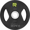 Rage Fitness Cast Iron Weight Plates, Rubber Coated, 2″ Steel Insert (5lb, 10lb, 25lb, 45lb – SOLD INDIVIDUALLY), Rubber Weight Plates for Strength Training, Bench Press, Squats, Powerlifting(10 Pounds)