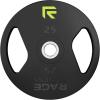 Rage Fitness Cast Iron Weight Plates, Rubber Coated, 2″ Steel Insert (5lb, 10lb, 25lb, 45lb – SOLD INDIVIDUALLY), Rubber Weight Plates for Strength Training, Bench Press, Squats, Powerlifting(25 Pounds)