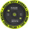 Rage Fitness Olympic Bumper Plates, Rubber Formula With Steel Insert (10lb, 15lb, 25lb, 35lb, 45lb – SOLD INDIVIDUALLY), Olympic Weight Plates for Strength Training, Bench Press, Squats, Powerlifting(15 lb)