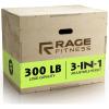 Rage Fitness Plyo Cube, Wooden Plyo Box, 3 in 1 Plyo Jump Box, Jump Training Equipment, Workout Step Platform, Fitness Block for Home and Gym, 20’’ 24’’ 30’’