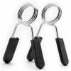 image:imageRage Fitness Spring Collars PACK OF 2 Olympic Standard Barbell Clips High Carbon 2 Diameter Spring Clips Chrome Finish Barbell Clips Essential Weightlifting Clips Adjustable 2 Barbell Collar