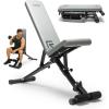 Rage Fitness Weight Bench Press Seat, Folding Bench for Home Gym, Adjustable Bench for Weight Lifting, Strength Training Bench for Full Body Workout, Incline Decline Workout Bench, Stable Gym Bench