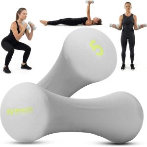 Rage Fitness Dumbbell Hand Weight (Sold in Pairs), PVC Coated, Texturized Rubber Exercise & Fitness Dumbbell for Home Gym Equipment Workouts Strength Training & Anti-Slip Free Weights for Women, Men(Green 3.0 Pounds)