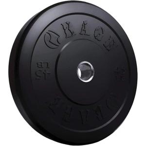 Rage Fitness Olympic Bumper Plates, Rubber Formula With Steel Insert (10lb, 15lb, 25lb, 35lb, 45lb – SOLD INDIVIDUALLY), Olympic Weight Plates for Strength Training, Bench Press, Squats, Powerlifting(45 lb)