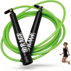 Rage Fitness R2 Jump Rope – Green PVC Training Rope with Speed Bearing Handles