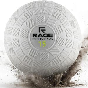 Rage Fitness Slam Ball,10, 15, 20lb Medicine Balls, Tread Texture For Firm Grip, Full Body Workout Dynamic Weighted Balls for Exercise, Smash Balls for Strength, Conditioning, Cardio and Core Workouts(15 lb)