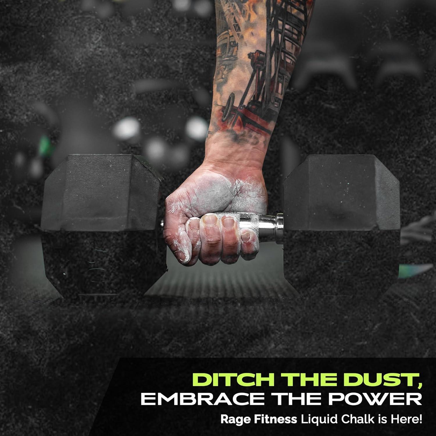 image:imageRage Fitness Gym Liquid Chalk Magnesium Carbonate Athletic Chalk for Excellent Grip Gym Workout Grip Chalk Weightlifting Gymnastics100 mL