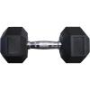 Rage Fitness Rubber Coated Dumbbells – No Roll Design Easy-Grip Steel Knurled Handle, Weights Dumbbells Set for Strength Training – Ideal Weights Set for Home Gym – SOLD INDIVIDUALLY – Black