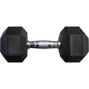 Rage Fitness Rubber Coated Dumbbells – No Roll Design Easy-Grip Steel Knurled Handle, Weights Dumbbells Set for Strength Training – Ideal Weights Set for Home Gym – SOLD INDIVIDUALLY – Black